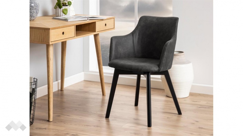 Трапезен стол Бенавио антрацит - изглед 4