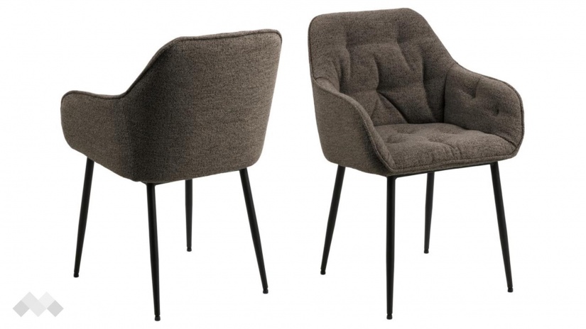 Трапезен стол Брук кафяв - изглед 2