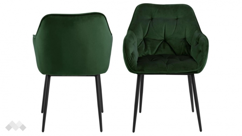 Трапезен стол Брук зелен - изглед 1