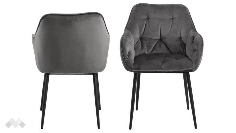 Трапезен стол Брук графит - изглед 1