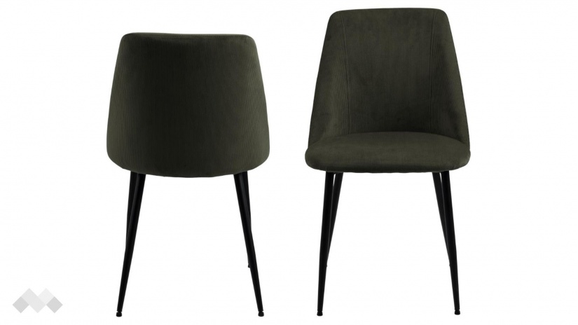 Трапезен стол Инес маслено зелен - изглед 1