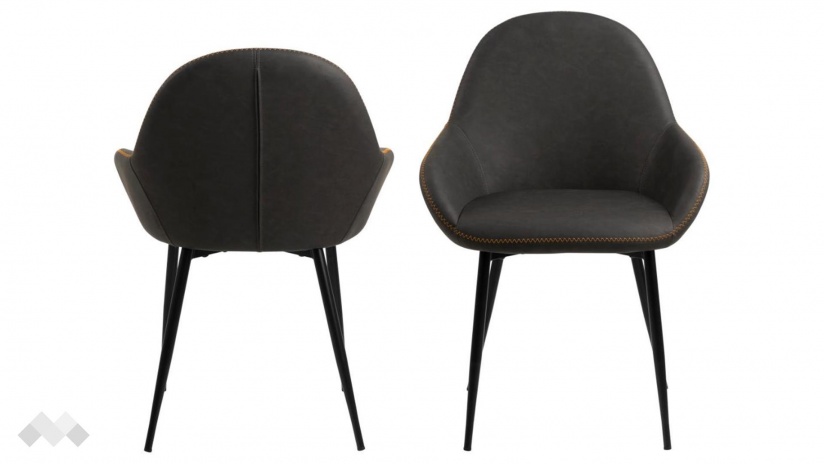 Трапезен стол Кандис тъмно сив - изглед 1