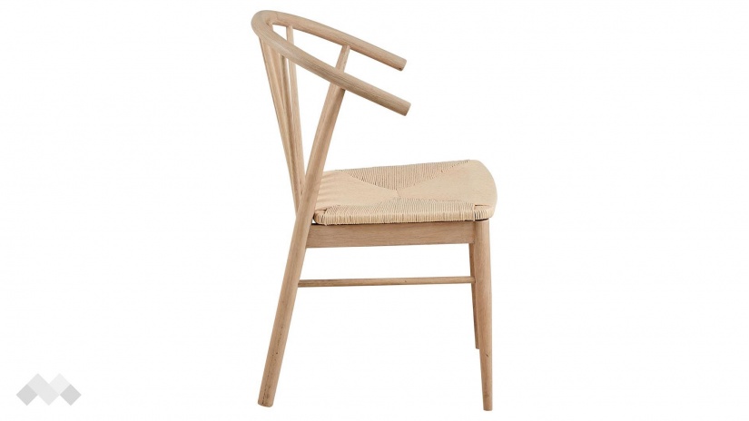 Трапезен стол Касандра светъл дъб с бежово - изглед 3