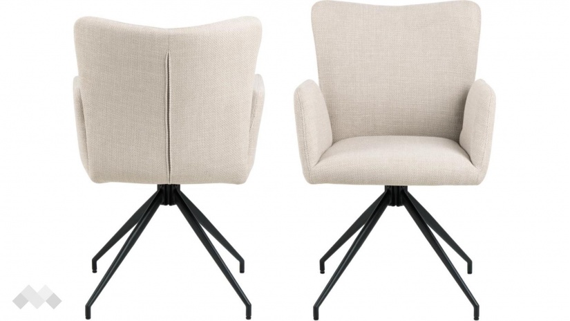 Трапезен стол Лора бежов - изглед 1