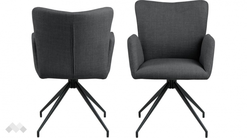 Трапезен стол Лора тъмно сив - изглед 1