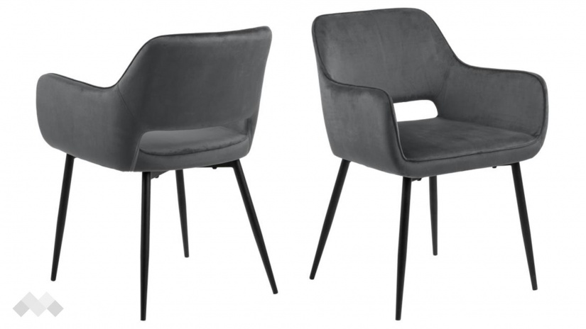 Трапезен стол Руби тъмно сив - изглед 2