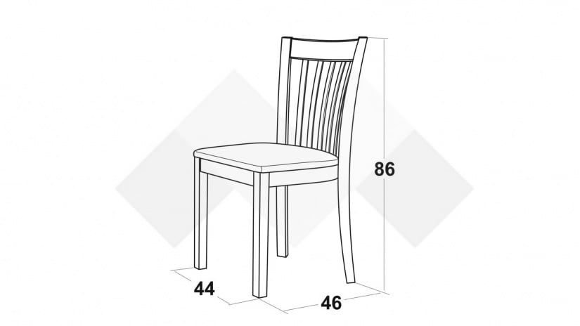 Трапезен стол Руди 2 натурален - изглед 2
