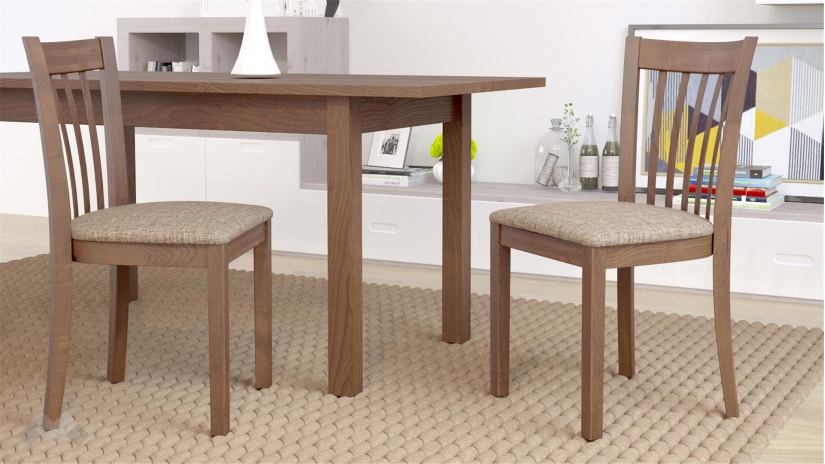 Трапезен стол Руди 2 орех - изглед 1