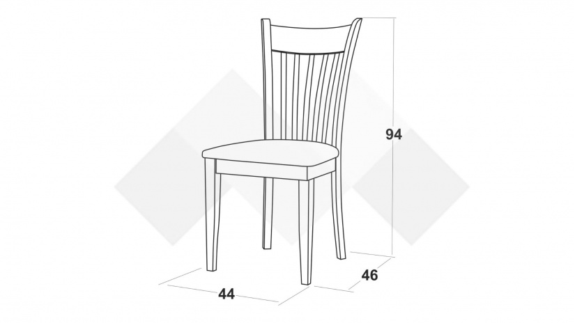 Трапезен стол Страдивариус венге - изглед 3