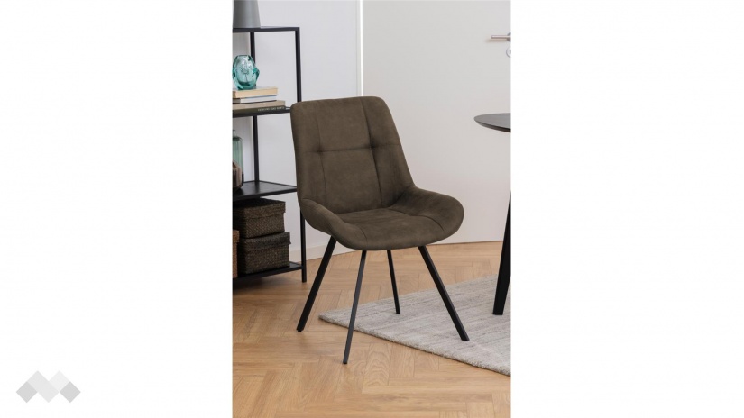 Трапезен стол Уейлър тъмно кафяв - изглед 4