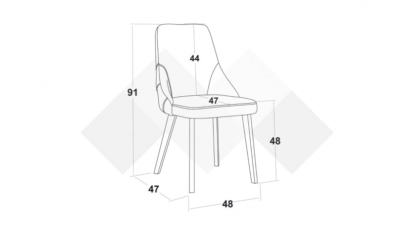 Трапезен стол Валенсия зелен с бяло - изглед 5