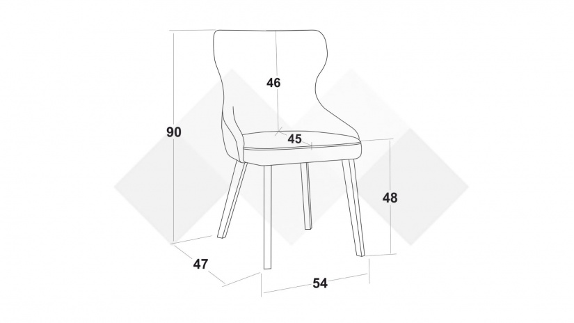 Трапезен стол Вая зелен с бяло - изглед 4