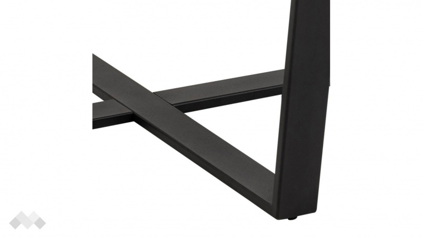 Трапезна маса Амбъл неразтегателни кафяв мрамор с черно - изглед 5