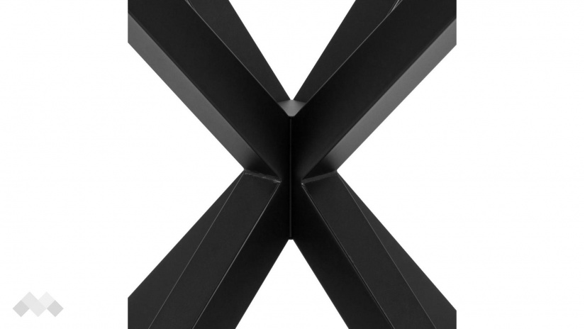 Трапезна маса Хевън неразтегателни стъкло с черна стомана - изглед 4