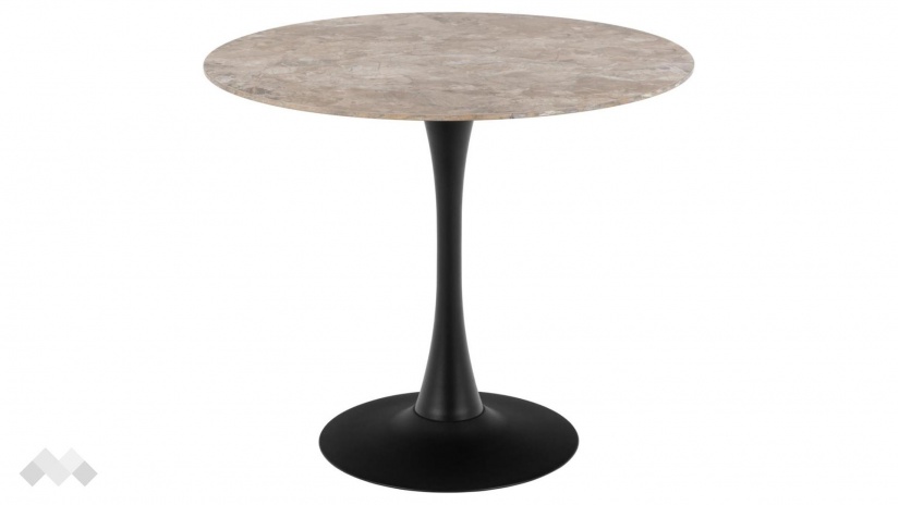 Трапезна маса Малта неразтегателни кафяв с черно - изглед 1