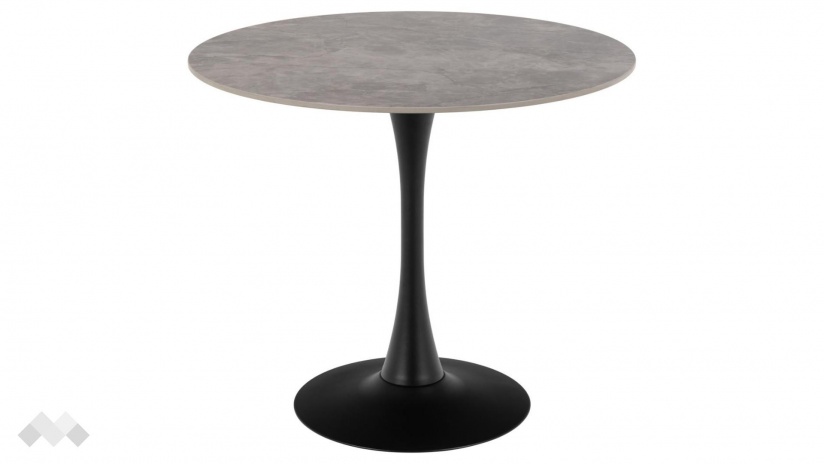 Трапезна маса Малта неразтегателни сив с черно - изглед 1