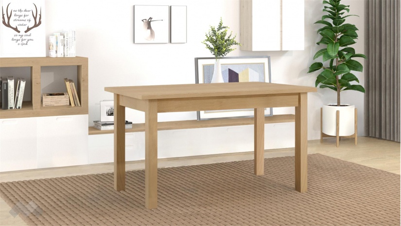 Трапезна маса Нати L разтегателни натурален - изглед 1 - МебелМаг Трапезна маса Нати L разтегателни натурален - изглед 1
