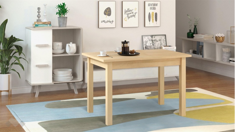 Трапезна маса Нати M разтегателни натурален - изглед 1