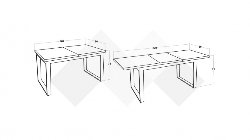 Трапезна маса Неста разтегателни светла сонома - изглед 4 - МебелМаг Трапезна маса Неста разтегателни светла сонома - изглед 4