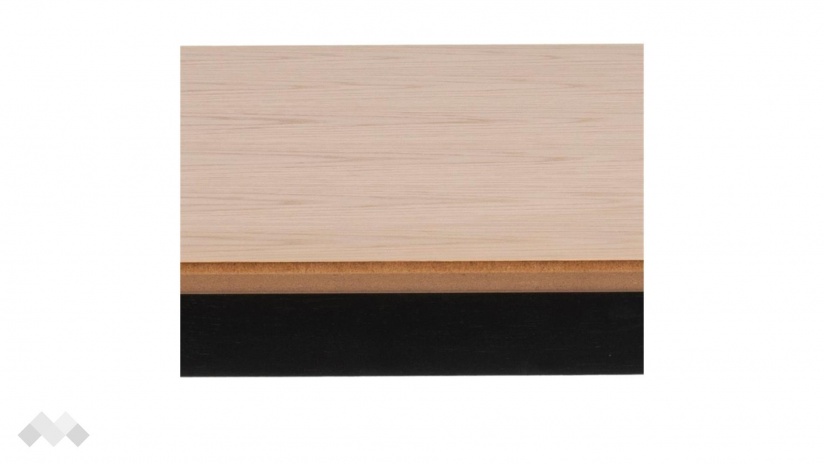 Трапезна маса Роксби неразтегателни дъб натурал с черно - изглед 6