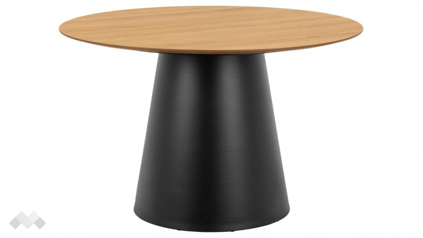 Трапезна маса Соли неразтегателни дъб натурал с черно - изглед 1