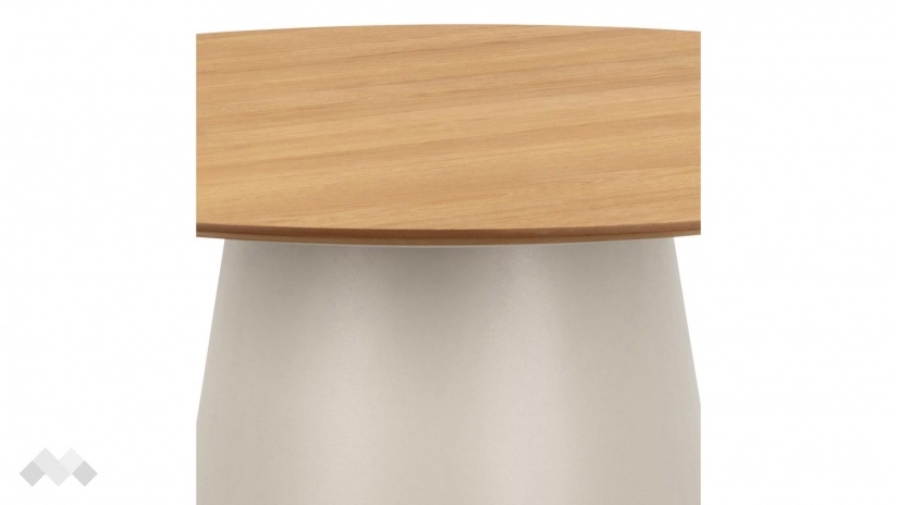 Трапезна маса Соли неразтегателни дъб натурал със сиво - изглед 2