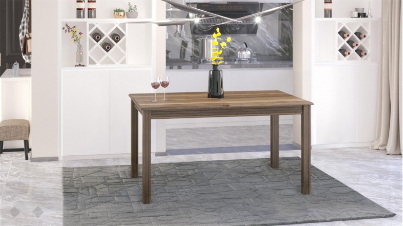 Трапезна маса Троя L разтегателни светъл орех - изглед 1