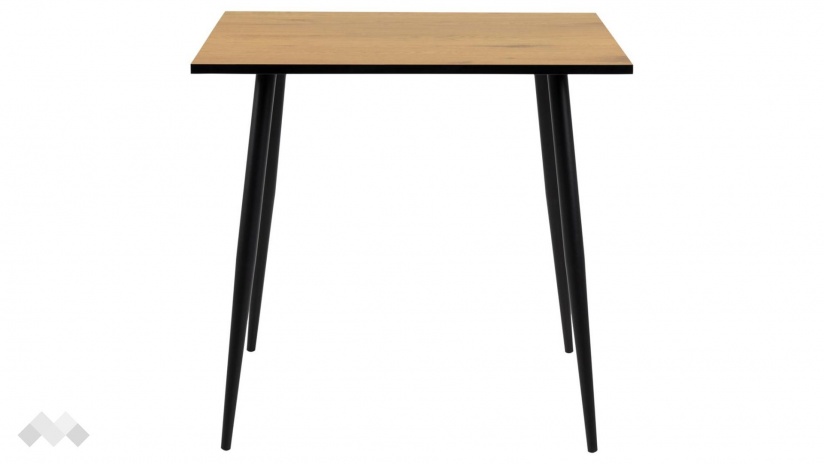 Трапезна маса Уилма неразтегателни дъб натурал с черно - изглед 2