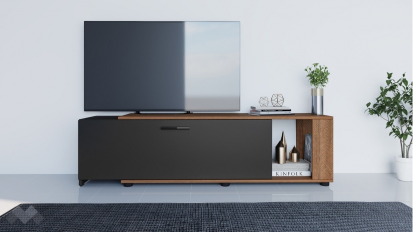 ТВ шкаф Ангел песаро с графит - изглед 3