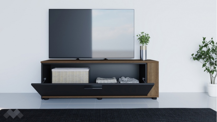 ТВ шкаф Ангел песаро с графит - изглед 4