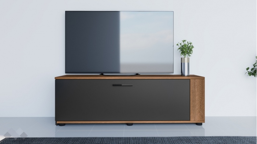 ТВ шкаф Ангел песаро с графит - изглед 1