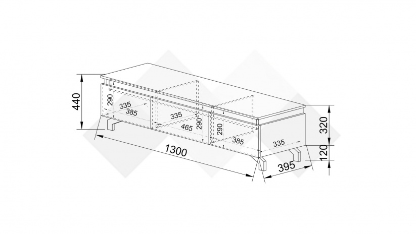 ТВ шкаф Дороти дъб гардън с дъб герано - изглед 5