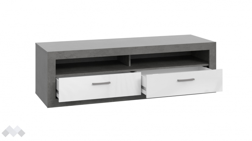 ТВ шкаф Требия сиво с бял гланц - изглед 5