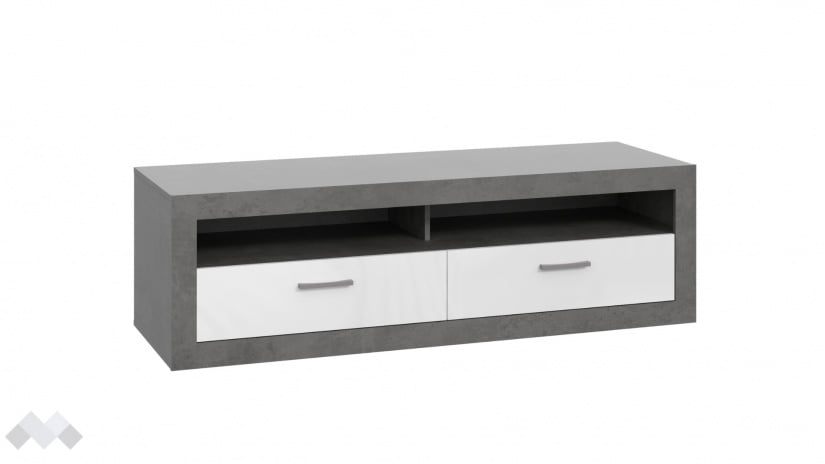 ТВ шкаф Требия сиво с бял гланц - изглед 4