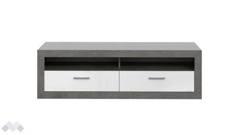 ТВ шкаф Требия сиво с бял гланц - изглед 2