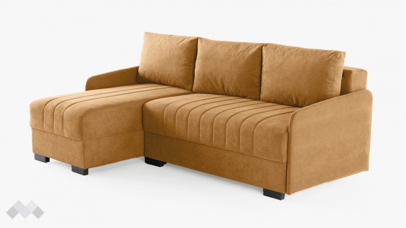 Ъглов диван Бета универсален ъгъл горчица - изглед 6