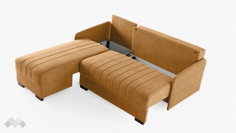 Ъглов диван Бета универсален ъгъл горчица - изглед 8