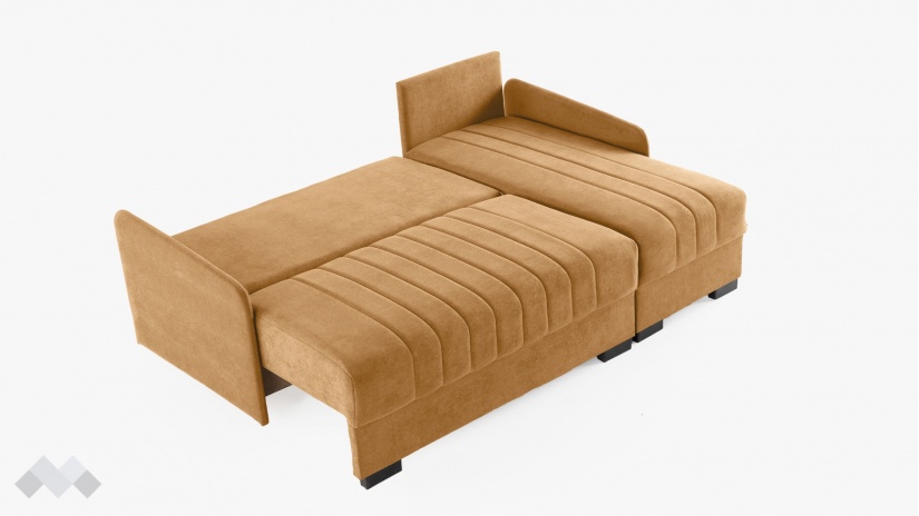 Ъглов диван Бета универсален ъгъл горчица - изглед 9