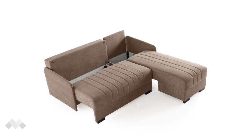 Ъглов диван Бета универсален ъгъл кафяв - изглед 7