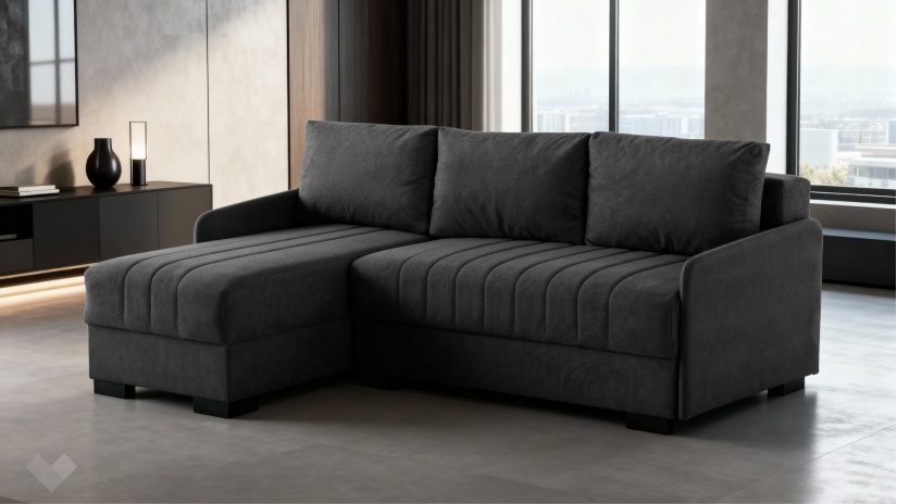 Ъглов диван Бета универсален ъгъл сив - изглед 2