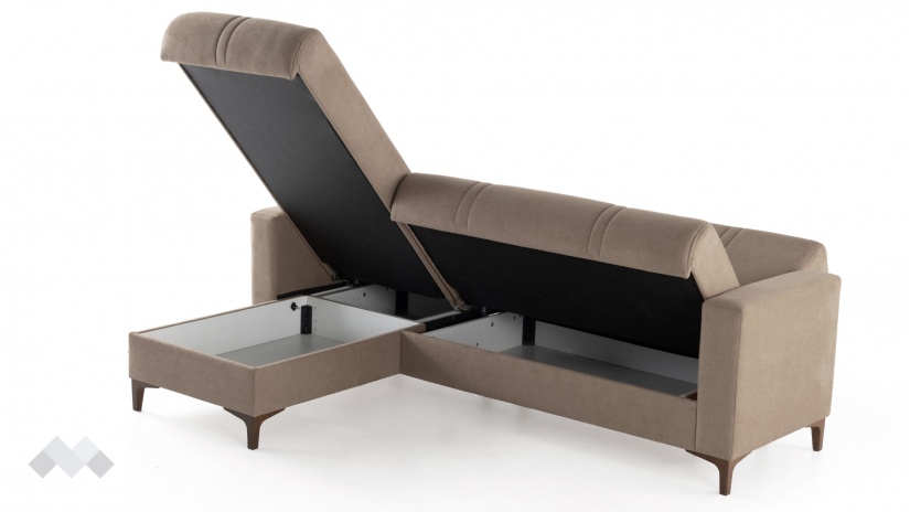 Ъглов диван Браво универсален ъгъл кафяв - изглед 8