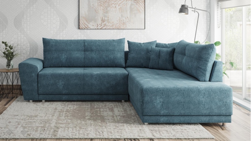Ъглов диван Фабио с посока деним - изглед 2