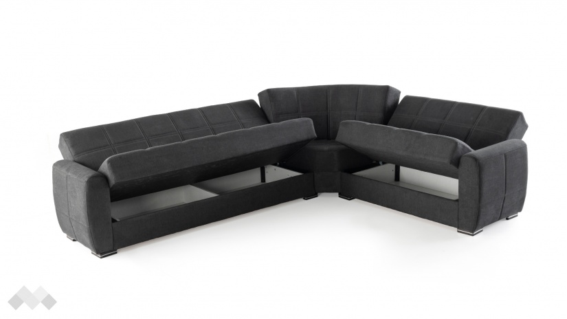 Ъглов диван Гранд универсален ъгъл сив - изглед 5