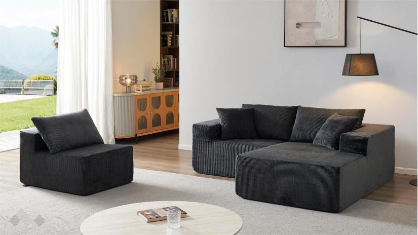 Ъглов диван Компакт с посока антрацит - изглед 3