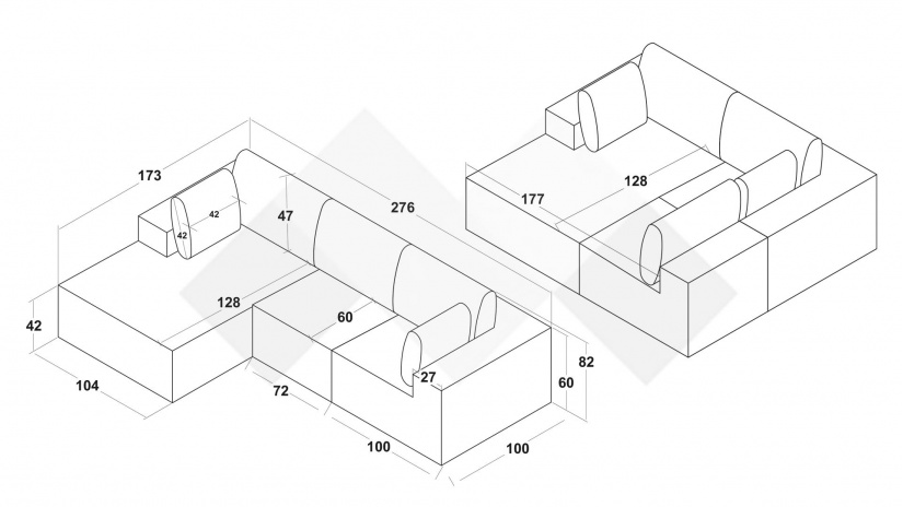 Ъглов диван Компакт с посока антрацит - изглед 10