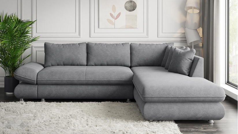 Ъглов диван Монтело с посока сив - изглед 2