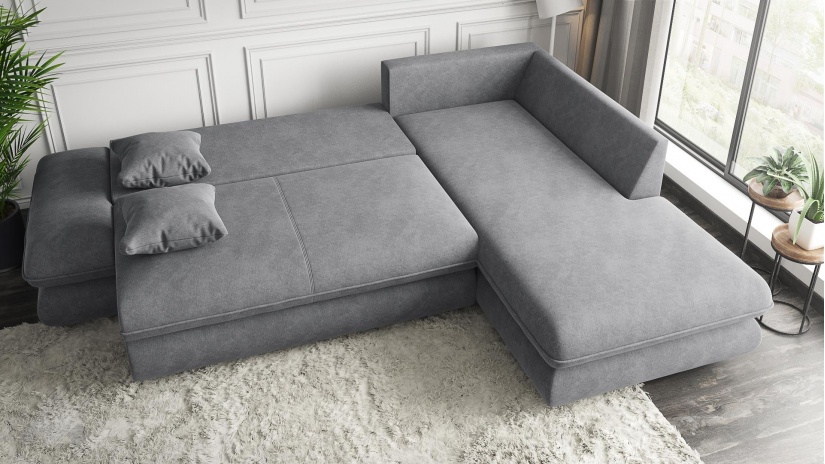 Ъглов диван Монтело с посока сив - изглед 4
