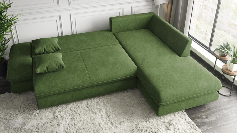 Ъглов диван Монтело с посока зелен - изглед 4