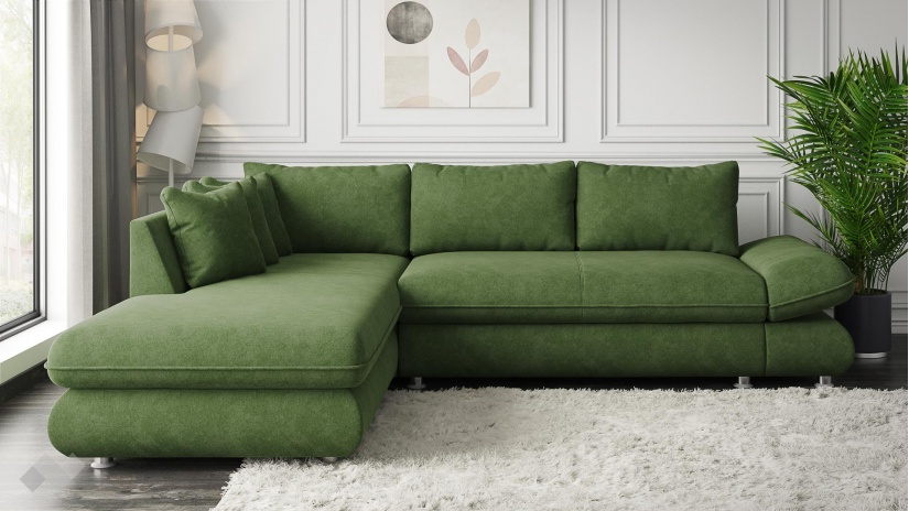 Ъглов диван Монтело с посока зелен - изглед 2