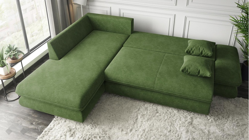 Ъглов диван Монтело с посока зелен - изглед 4